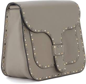 Rebecca Minkoff Midnighter Grey Leather Shoulder Bag With Studs