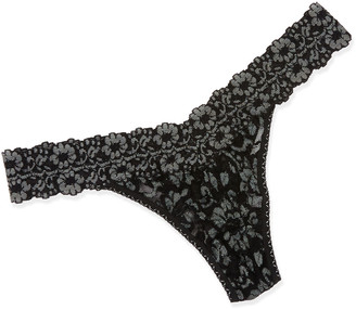 Hanky Panky Floral Cross-Dyed Original-Rise Lace Thong, One Size