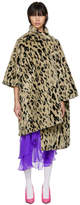 Thumbnail for your product : Balenciaga Beige Leopard Pulled Opera Coat