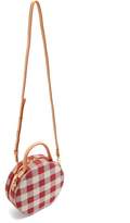Thumbnail for your product : Mansur Gavriel Circle Gingham Cotton-canvas Cross-body Bag - Womens - Red Multi