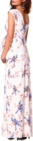 Thumbnail for your product : Tiffany Rose Maternity Leaf-Print V-Neck Cap-Sleeve Maxi Dress