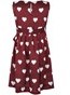 Thumbnail for your product : Rachel Riley Burgundy Heart Print Dress