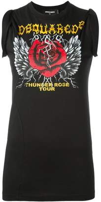 DSQUARED2 Thunder Rose Tour print tank top