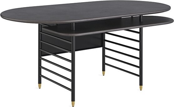 Steelcase Frank Lloyd Wright Racine Executive Desk in Black, Size: 42" x 72"
