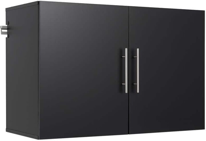 Prepac HangUps 36 in. W x 24 in. H x 16 in. D Upper Storage Cabinet in Black (1-Piece )