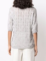 Thumbnail for your product : Gentry Portofino Open Knit Short-Sleeved Top