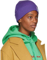 Thumbnail for your product : ADER error Purple Tetris Label Beanie