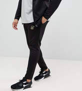 Thumbnail for your product : SikSilk Skinny Track Joggers In Black With Gold Logo Exclusive to ASOS