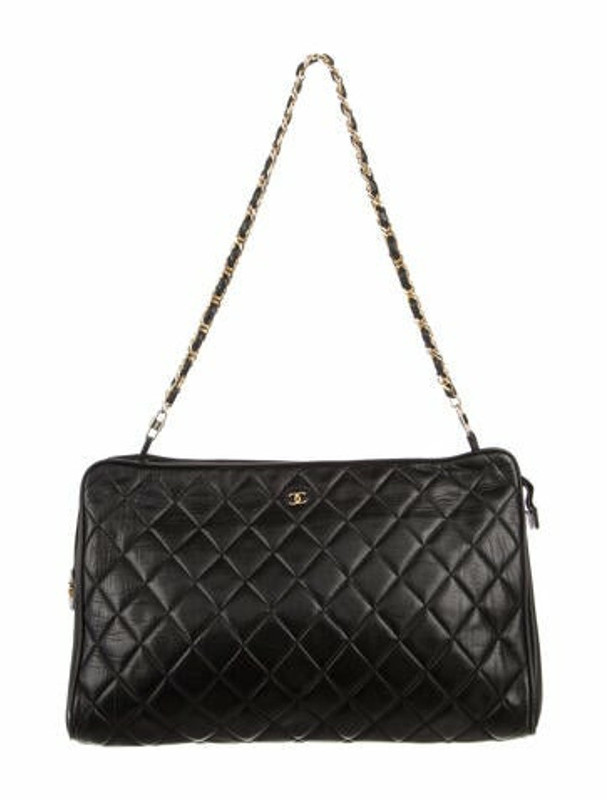 Chanel Vintage Quilted Chain Bag Black - ShopStyle
