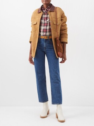 ジャケット・アウター Fortela Shearl Texan Shearling Jacket 44 Fortela Shearl Leather-trimmed Shearling Jacket - ShopStyle