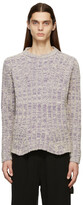 Thumbnail for your product : KIKO KOSTADINOV Off-White & Purple Harkman Knit Sweater