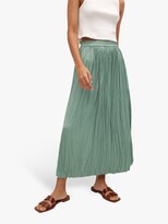 Thumbnail for your product : MANGO Pleated Midi Skirt, Aqua Green