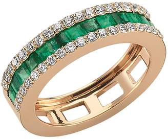 Bee Goddess Mondrian Diamond and Emerald Ring