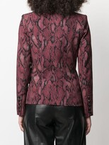 Thumbnail for your product : L'Agence Snakeskin-Print Double-Breasted Blazer