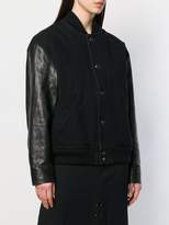 Thumbnail for your product : Givenchy leather sleeve bomber jacket