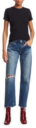 Moussy Guilford High-Rise Straight-Leg Jeans