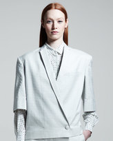Thumbnail for your product : Stella McCartney Half-Sleeve Dot Jacquard Jacket, Paper