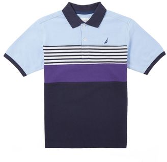 Nautica Boys' Placed Stripe Polo Shirt (8-16)