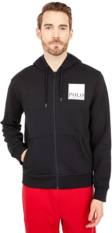 polo hoodie mens black
