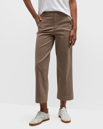 Spanx Stretch Twill Cropped Wide-Leg Pants - ShopStyle