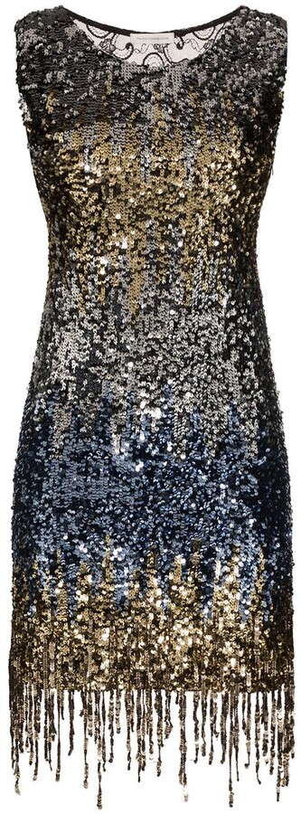 womens fringe mini dress