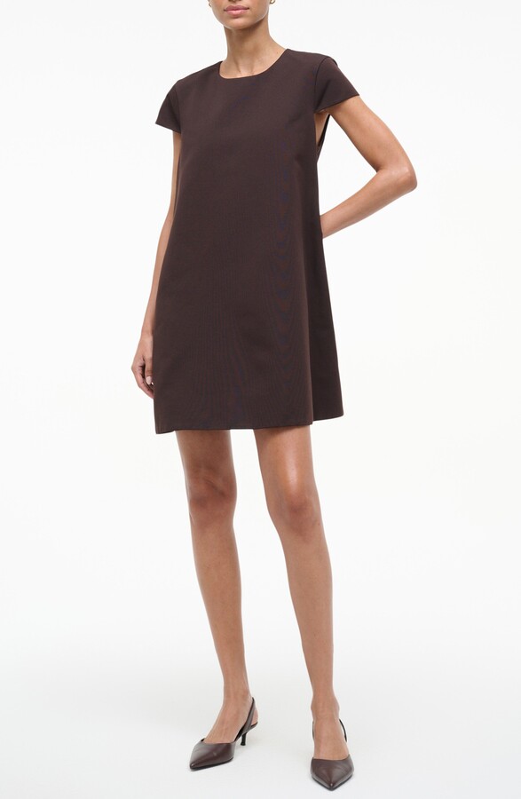 STAUD Mia Cotton Blend Minidress
