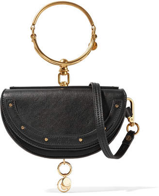 Chloé Nile Bracelet Small Textured-leather Shoulder Bag - Black