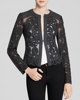 Thumbnail for your product : Nanette Lepore Jacket - Protagonist Floral Embroidered Ponte