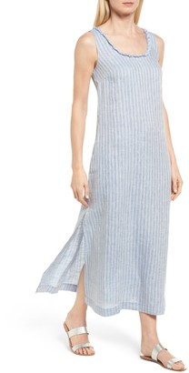 Caslon Stripe Linen Maxi Dress (Regular & Petite)