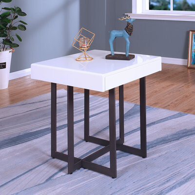 Wade Logan Celetha Sled End Table with Storage