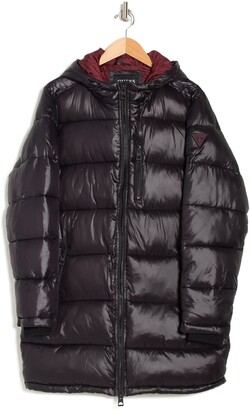 GUESS Hooded Long Puffer Jacket