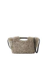 Thumbnail for your product : Brunello Cucinelli Small Shearling Tote Bag w/Shoulder Strap, Gray