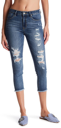 Just USA Frayed Ankle Skinny Jeans