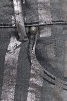 Thumbnail for your product : Pierre Balmain Metallic striped low-rise skinny jeans