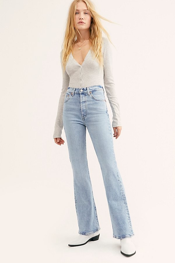 levi's ribcage flare jeans