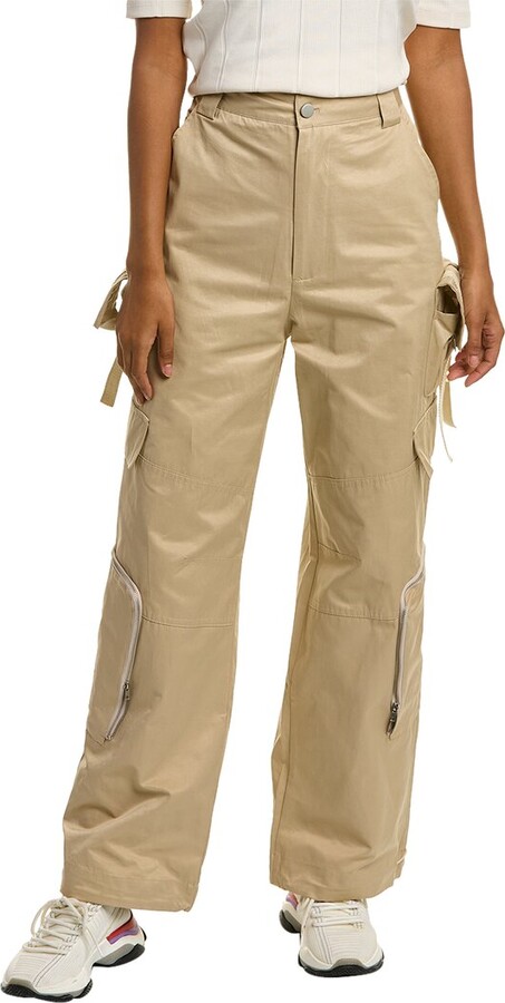 RSQ Womens Mid Rise Cargo Tape Pocket Twill Pants