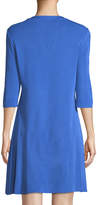 Thumbnail for your product : Misook 3/4-Sleeve Lace-Up Shift Dress