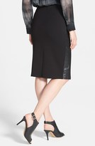 Thumbnail for your product : Eileen Fisher Leather Side Ponte Pencil Skirt (Online Only) Ponte Pencil Skirt