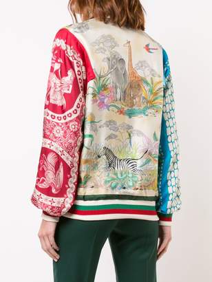 Gucci GG floral print bomber jacket