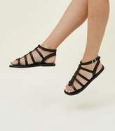 Thumbnail for your product : New Look Black Gladiator Sandals