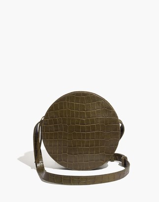 Madewell The Simple Circle Crossbody: Croc Embossed Leather Edition