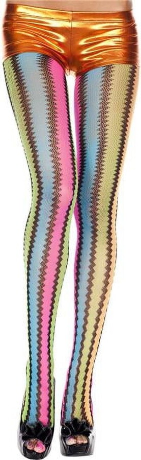 Music Legs Women’s Women’s Zig zag rainbow pantyhose