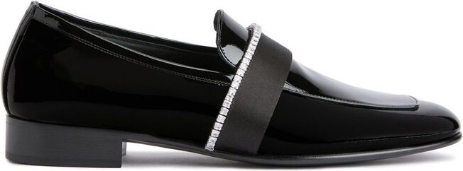 Giuseppe Zanotti Arnaud Rhinestone Trim Loafers