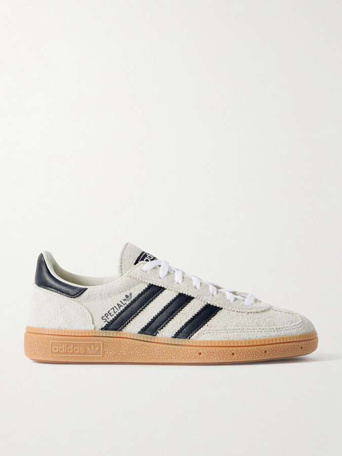 adidas Originals - Handball Spezial Leather-trimmed Suede Sneakers - Gray