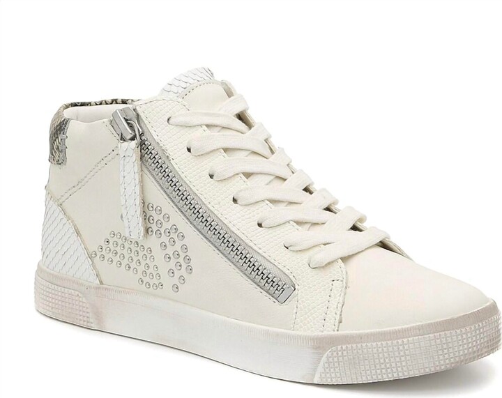 zonya sneakers in white multi plush