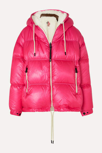 MONCLER GRENOBLE Hufi Reversible Faux Shearling-trimmed Quilted Down Ski  Jacket - Pink - ShopStyle