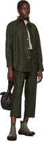 Thumbnail for your product : Acne Studios Green Wool Flannel Trousers