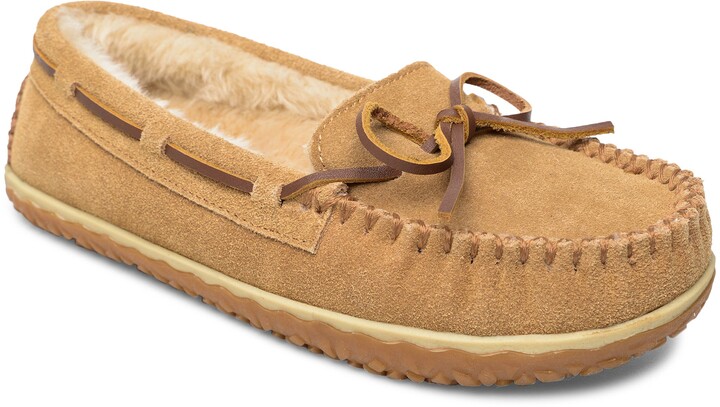 fur lined moccasin slippers