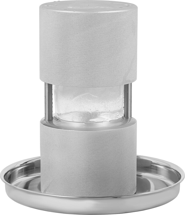 KFFKFF 2.4"/60 mm Ice Press Kit Ice Ball Press Ice Ball Maker For Whiskey Silver