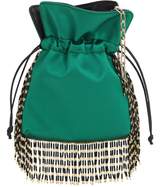 Thumbnail for your product : Les Petits Joueurs Nanotrilly Satin Clutch W/crystal Fringe